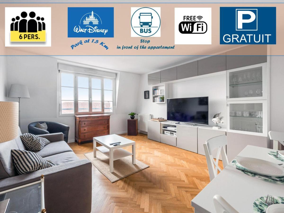 Appartement Familial Disney Val D'Europe La Vallee, Wifi Et Parking Serris Esterno foto